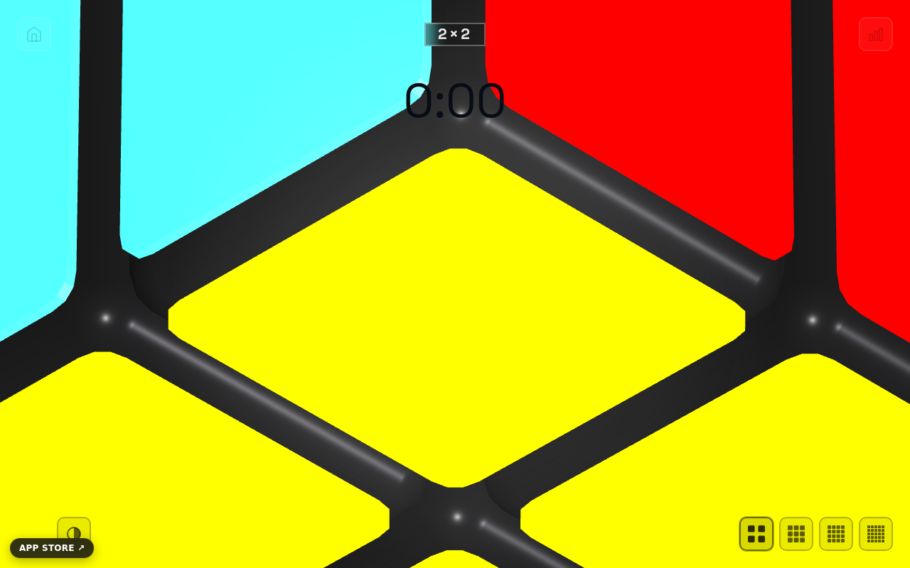 CUUUUBE web game showing a colorful cube puzzle