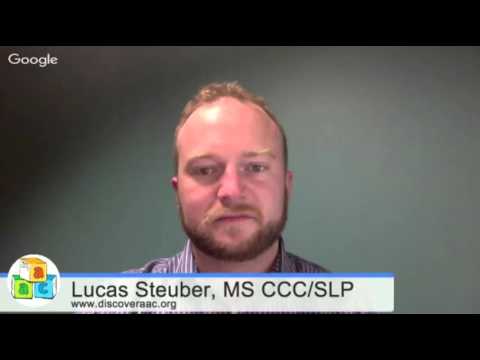 Video still from the interview with CoughDrop founder Brian Whitmer.